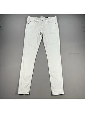 AG Adriano Goldschmied The Legging Ankle Super Skinny off White Jeans Womens 30R